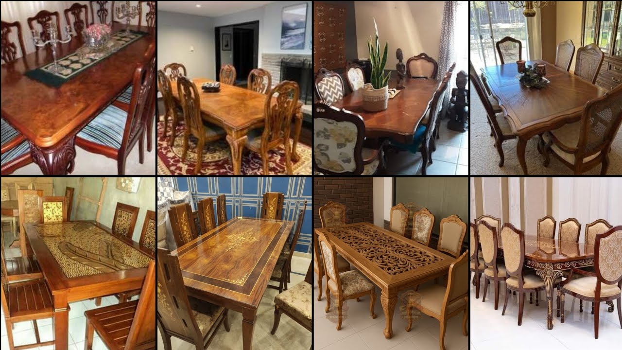 Stunning impressively wooden decorations of table & chairs designs ideas 