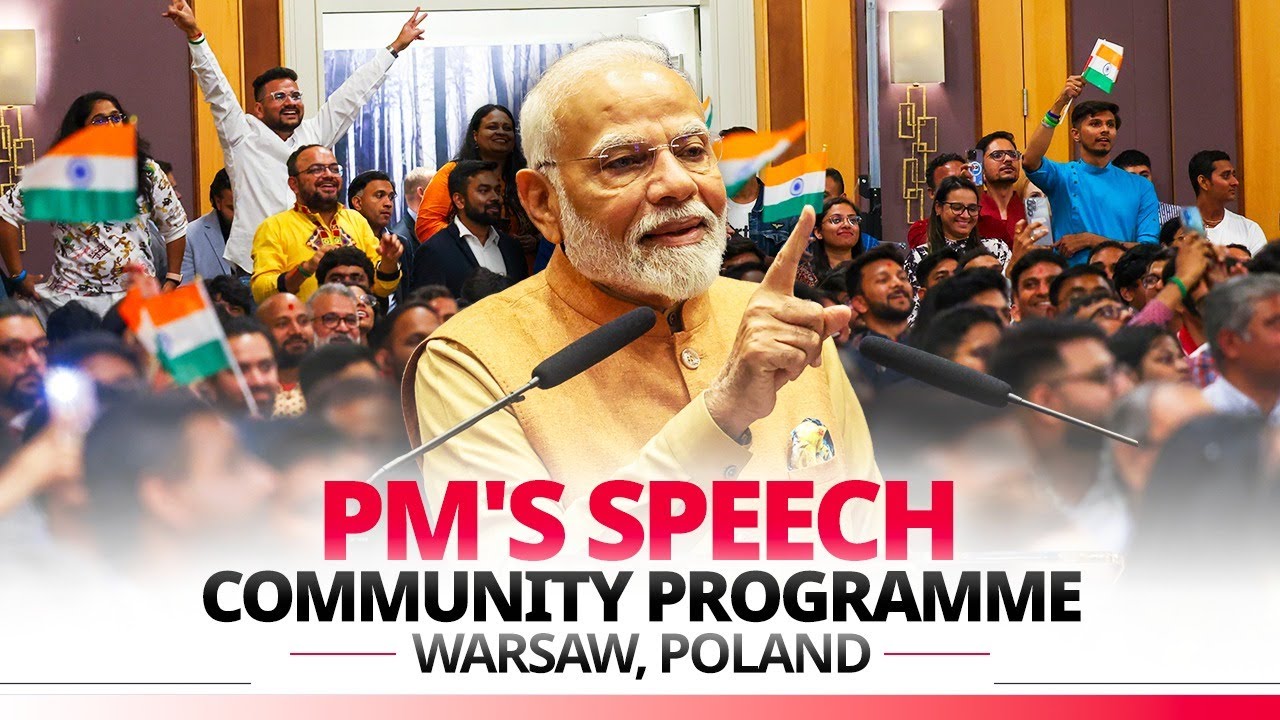 PM Modi addresses community programme in Warsaw, Poland