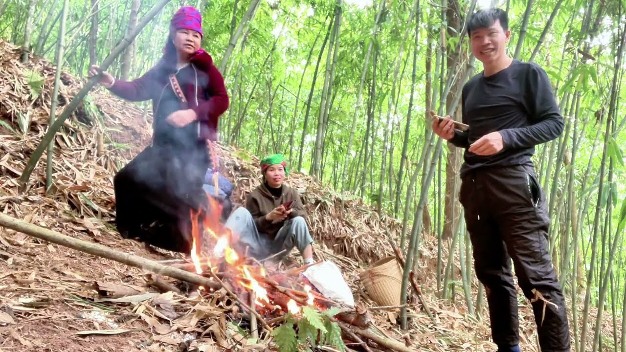 Đi Ăn Măng Nướng Trên Rừng Cùng Chị Minh Quyết Mường Giôn Cực Ngon 