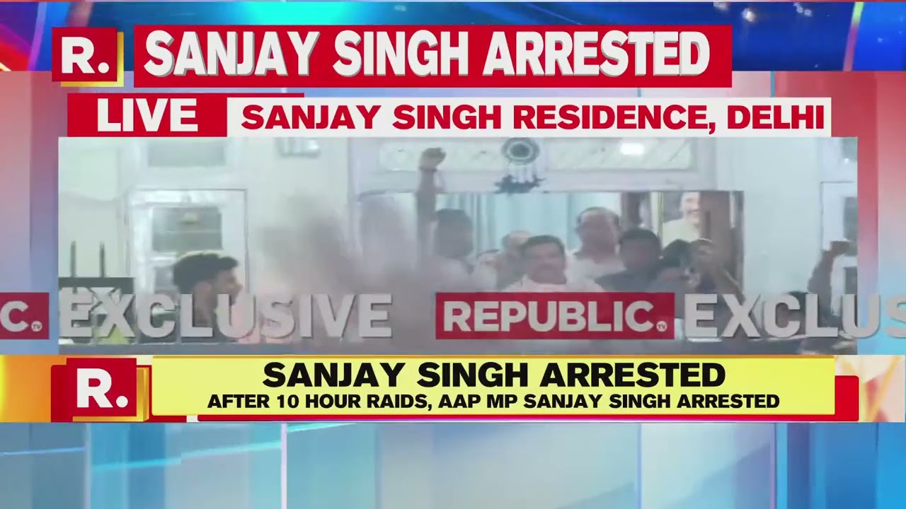 Watch: AAP MP Sanjay Singh Being Taken To The Enforcement Directorate Office After Arrest
