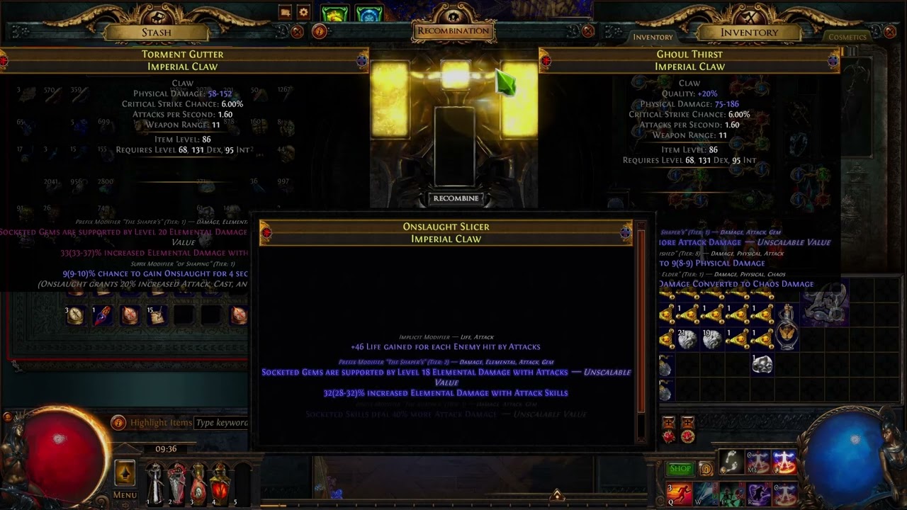 12 Link Claw with recombinators