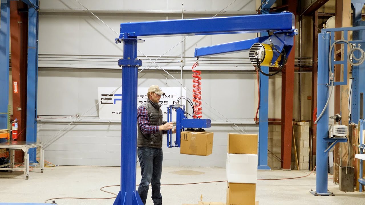 (ABA) Air Balancer Arm for Low Headroom Box Palletizing