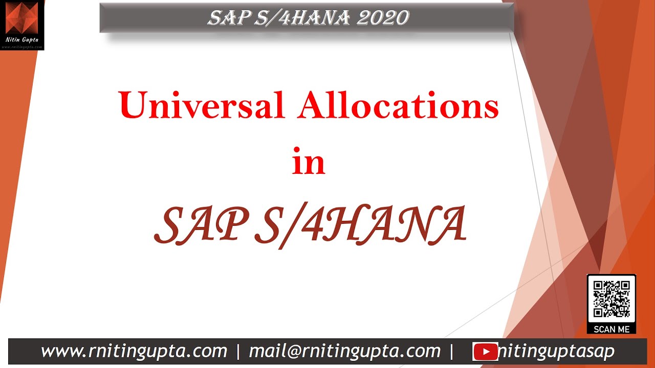 Universal Allocations in SAP S/4HANA