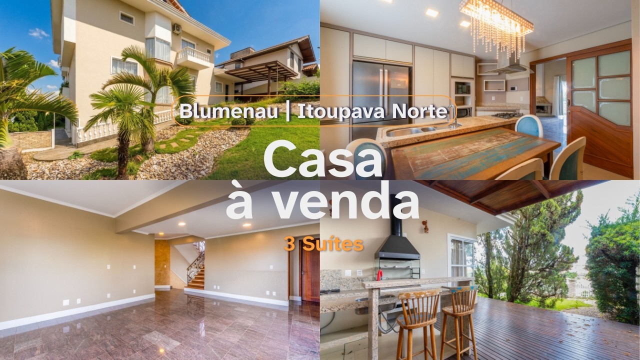 Casa à venda com 3 suítes, 402m² no bairro Itoupava Norte em Blumenau/SC