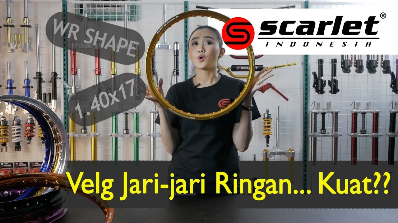 Velg Scarlet Jari-jari  R17 WR Shape #ScarletRacing #Velg #Spoke #Tromol