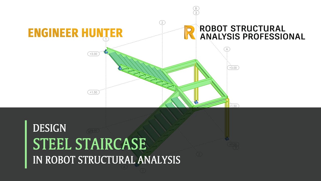 Steel Staircase in Robot Structural Analysis Professional