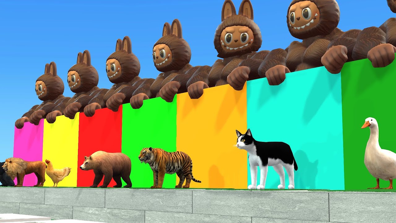 😂🐾 Watch these funny 3D animals run, jump, and play! 🌈🎮PART 1