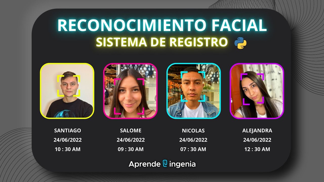 RECONOCIMIENTO FACIAL Y REGISTRO DE HORA EN TIEMPO REAL | Face Recognition Python OpenCV