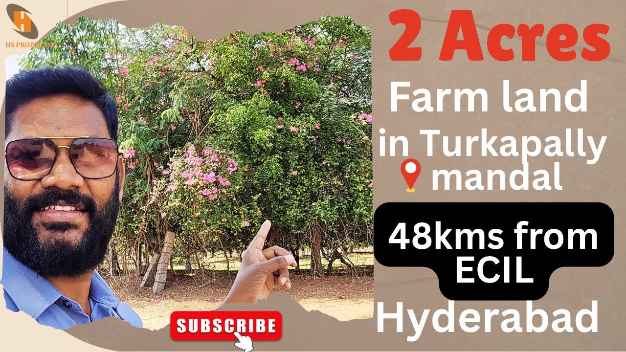 2 Acres Farm land for Sale in Turkapally mandal 48km From ECIL Hyderabad