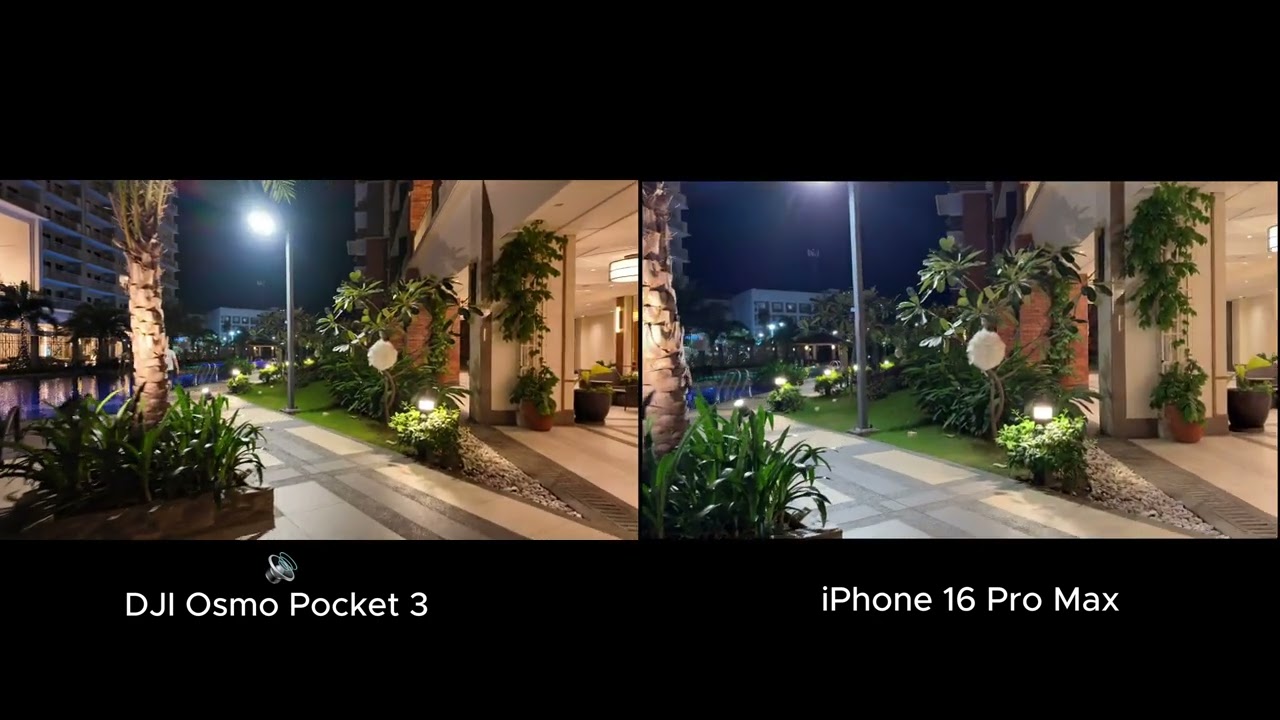 DJI Osmo Pocket 3 vs iPhone 16 Pro Max | Low Light Comparison