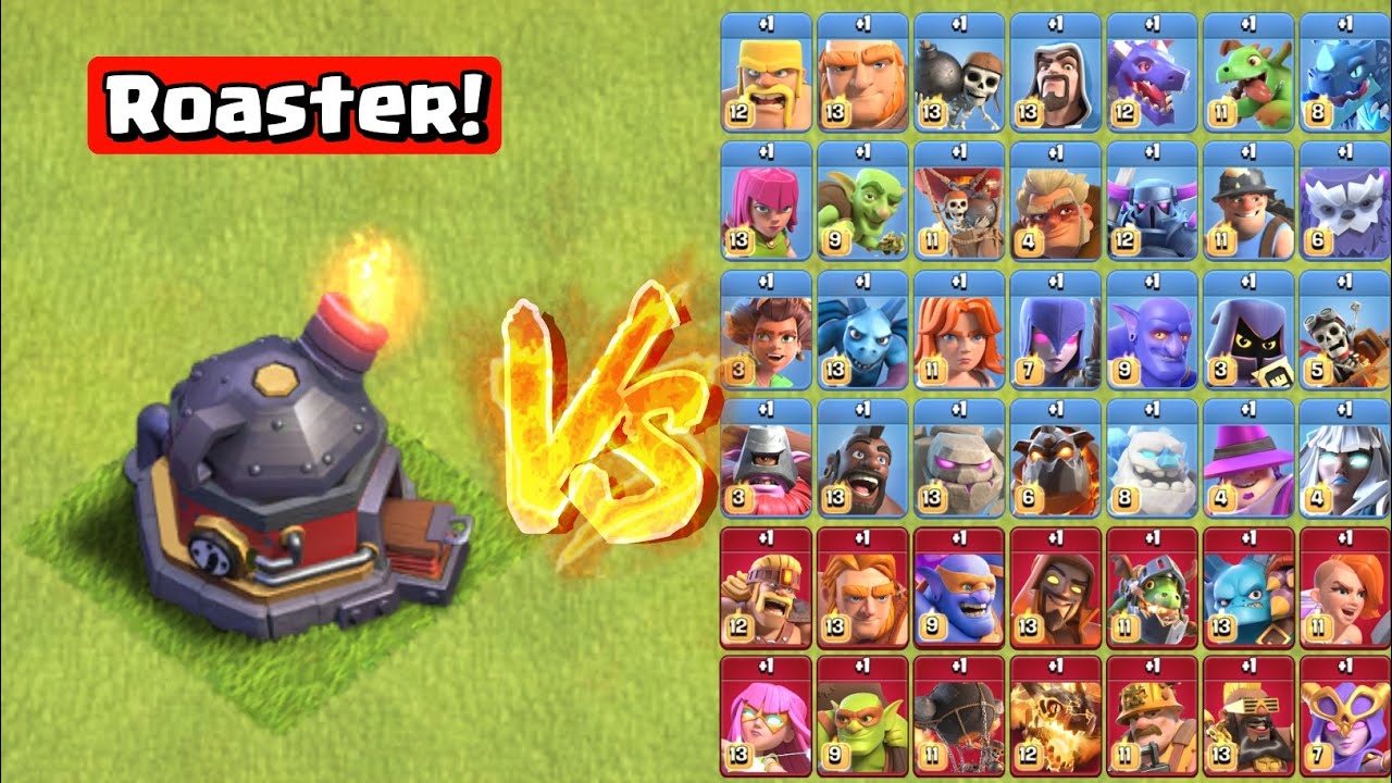 New Roaster VS All Max Troops! Clash of Clans