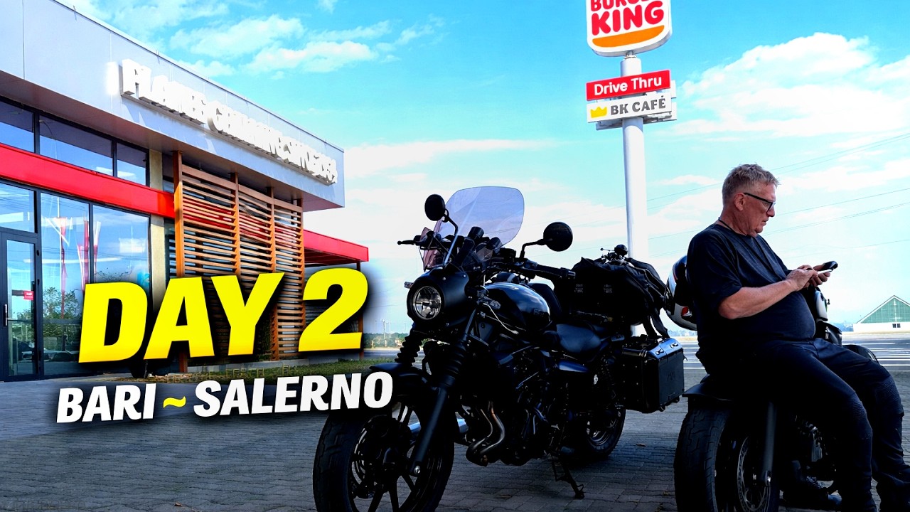 Day 2: Great European Tour, Bari to Salerno Ride | Rebel vs Eliminator
