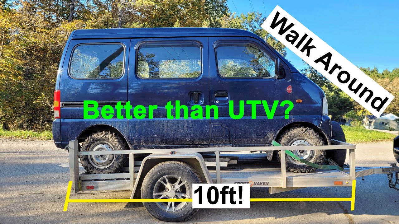 ✅ Japan Kei Van For Off-Road Trails?  4wd Turbo Suzuki Every Join Walk Around