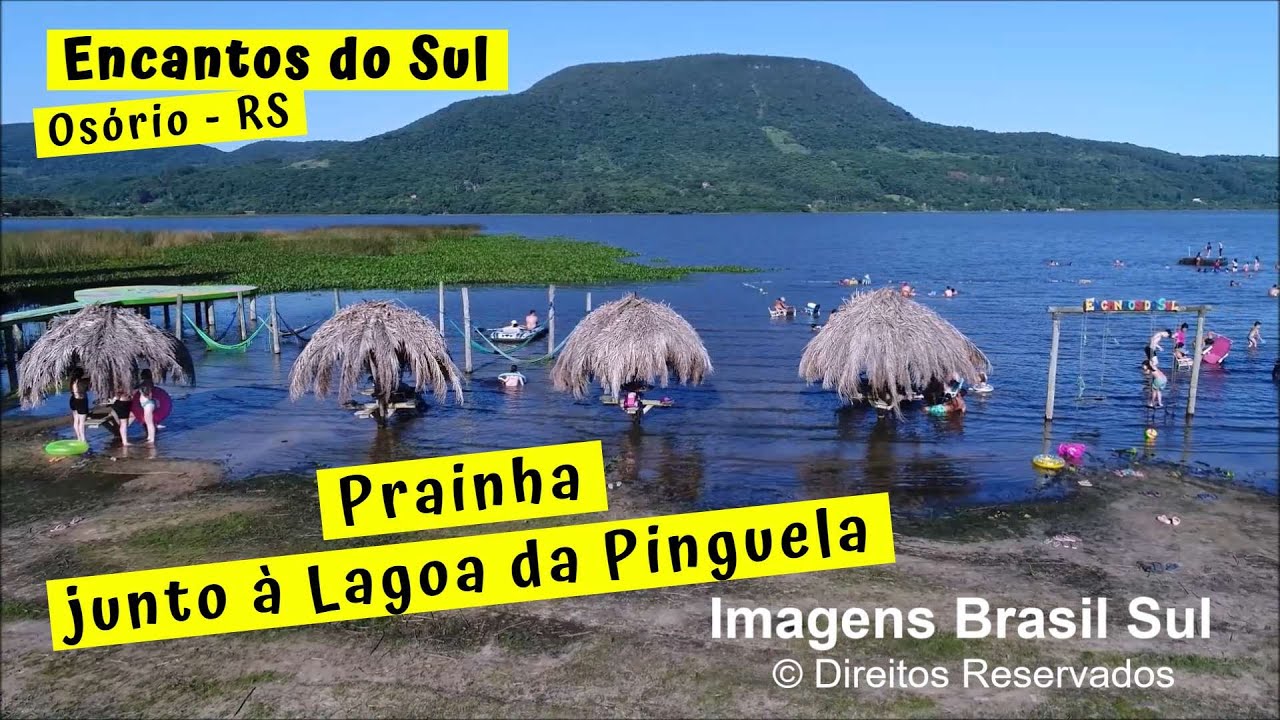 PRAINHA junto à LAGOA da PINGUELA | ENCANTOS do SUL Camping e Pousada | OSÓRIO - RS (Aéreas Drone)