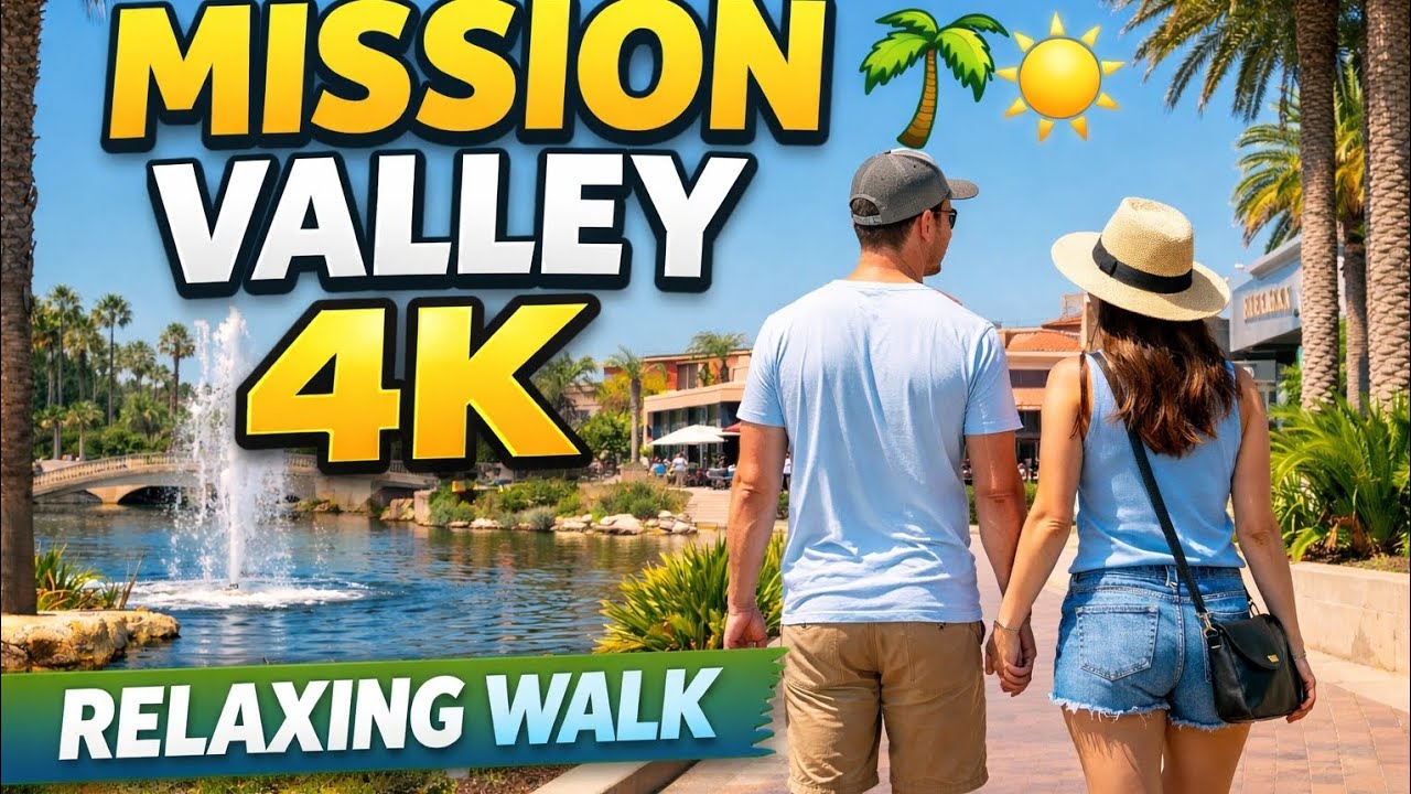 Strolling at Mission Valley in 4K 🌴 | Relaxing San Diego Walking Vlog