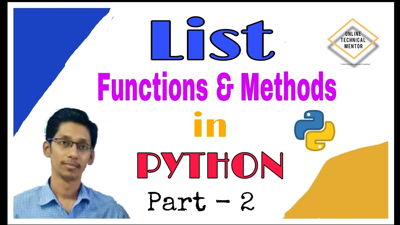 Python List Functions and Methods | List in Python