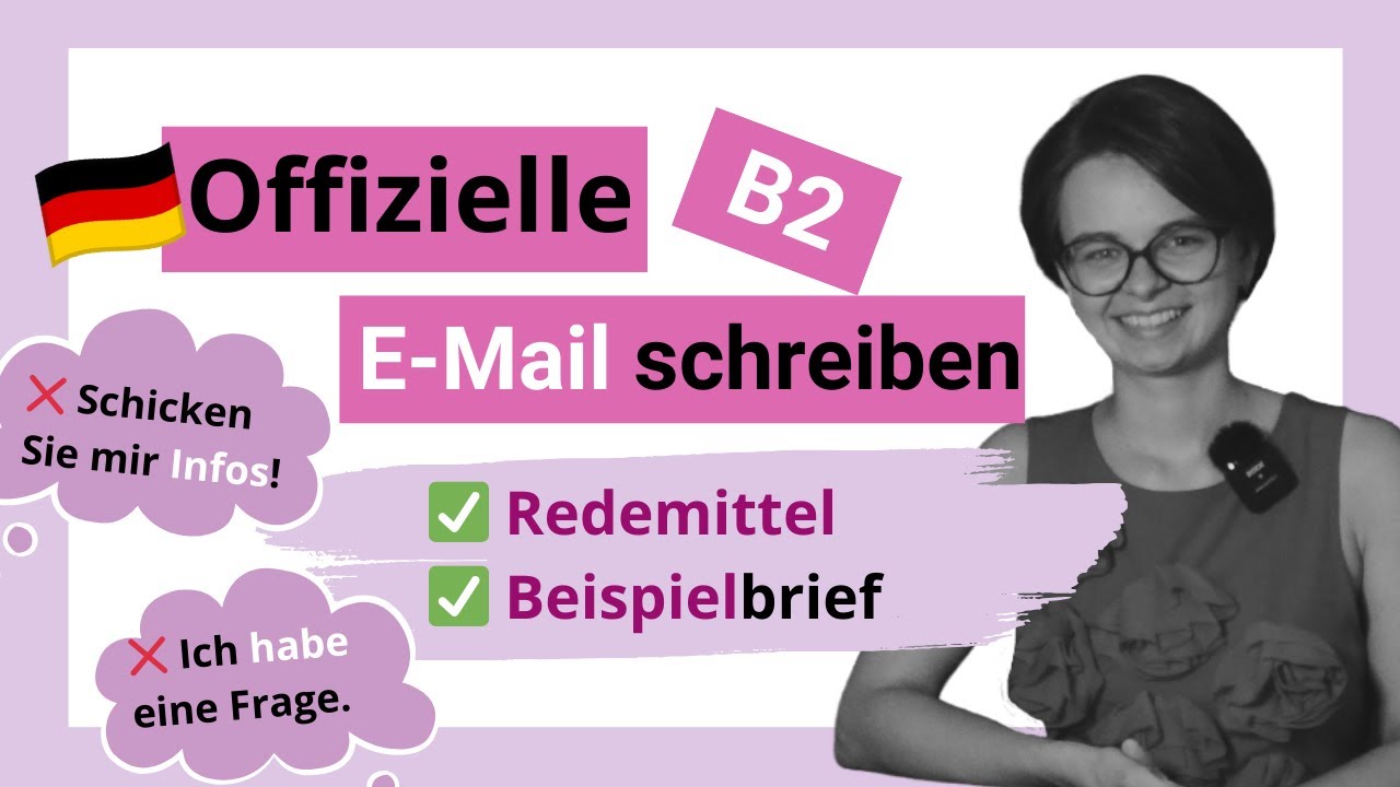 🔥NEW Bitte um Information B2 | Offizielle E-Mail schreiben | Beispiel, Redemittel | Mini-Unterricht