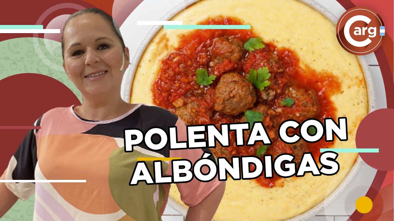 CÓMO PREPARO UNA POLENTA CREMOSA CON ALBÓNDIGAS