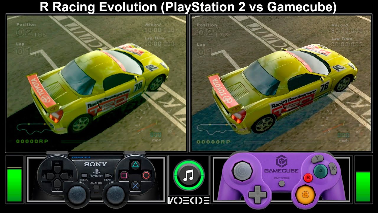 PlayStation 2 vs GameCube (R: Racing Evolution) Gameplay Comparison