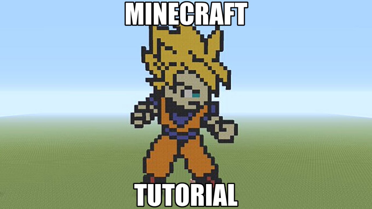 Minecraft Pixel Art Tutorial - Super Saiyan Goku