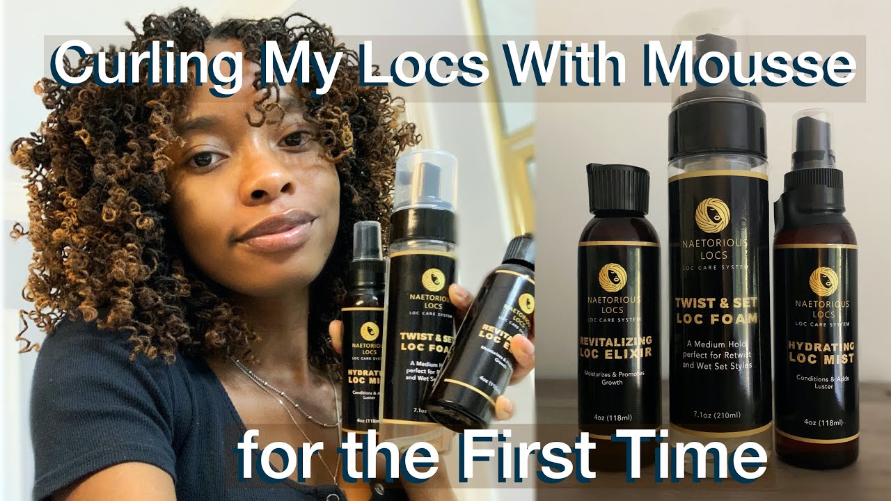 Curling My Locs With Mousse for the First Time | Naetorious Locs products + review
