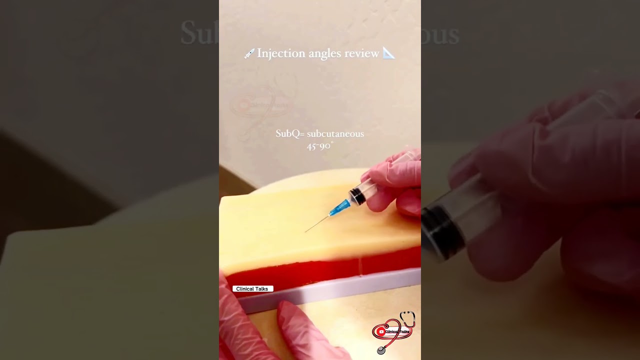 Injection angles #injectionangle #trending #shortvideo #clinicaltalks #shorts  @ClinicalTalks