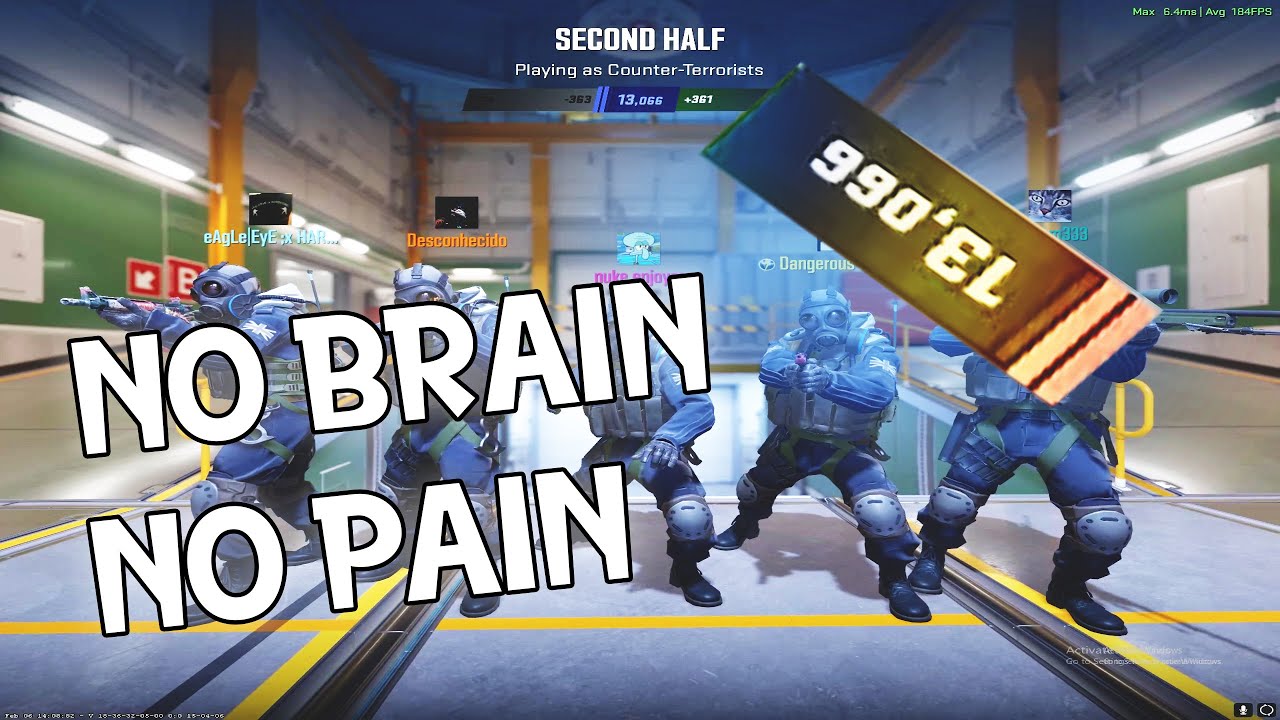 no brain, no pain.