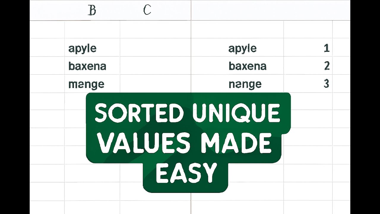 Easiest Way To Sort And Find Unique Values In Excel!
