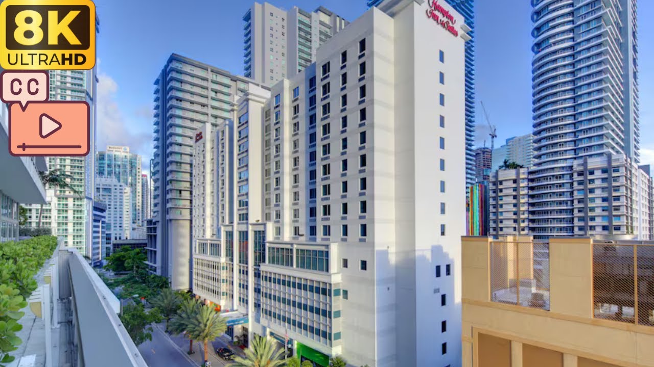 【8K】Hampton Inn & Suites by Hilton Miami Brickell Downtown - Полный Тур (Субтитры)
