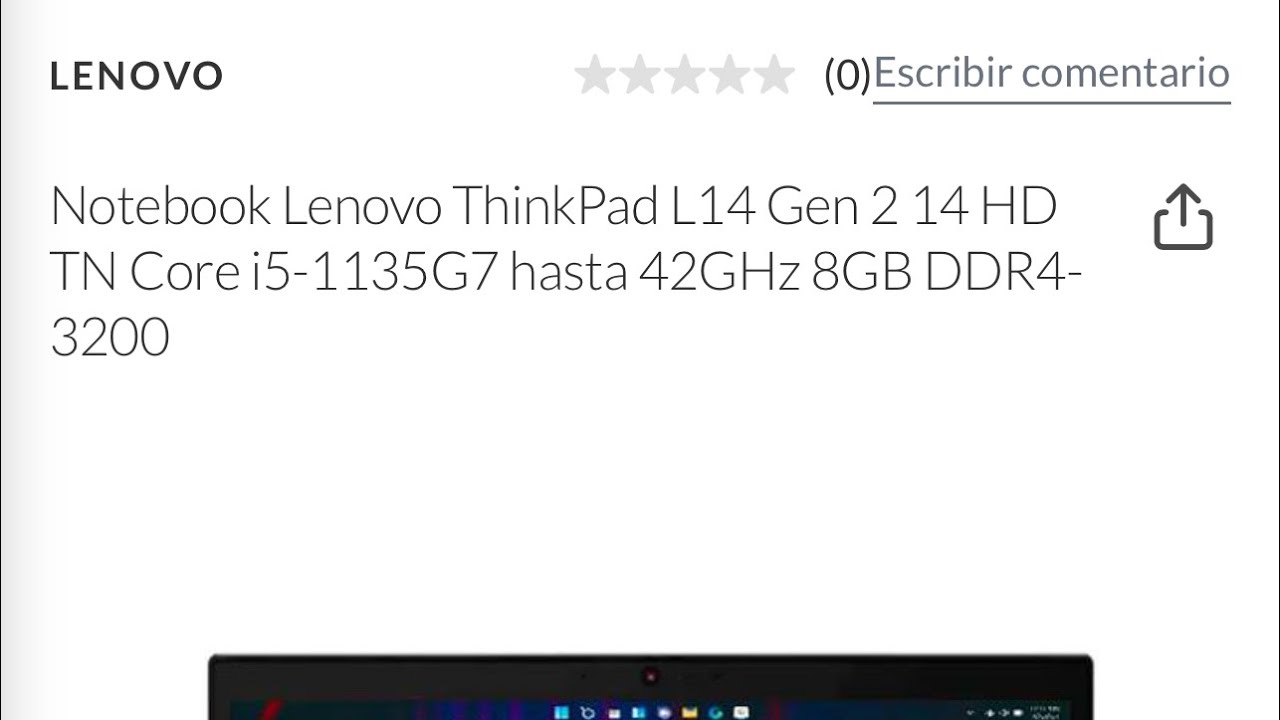 Laptop Lenovo ThinkPad L14 2da Gen (Review)