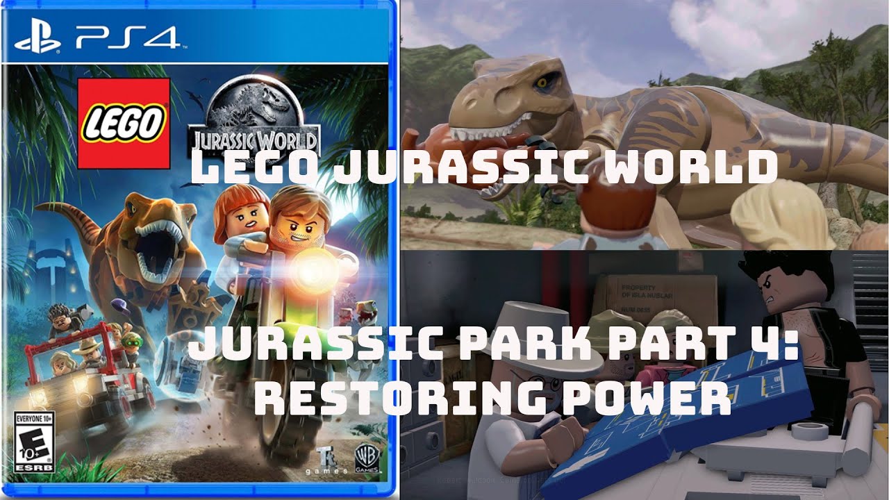 Lego Jurassic World | Jurassic Park Part 4: Restoring Power | PS4 Gameplay