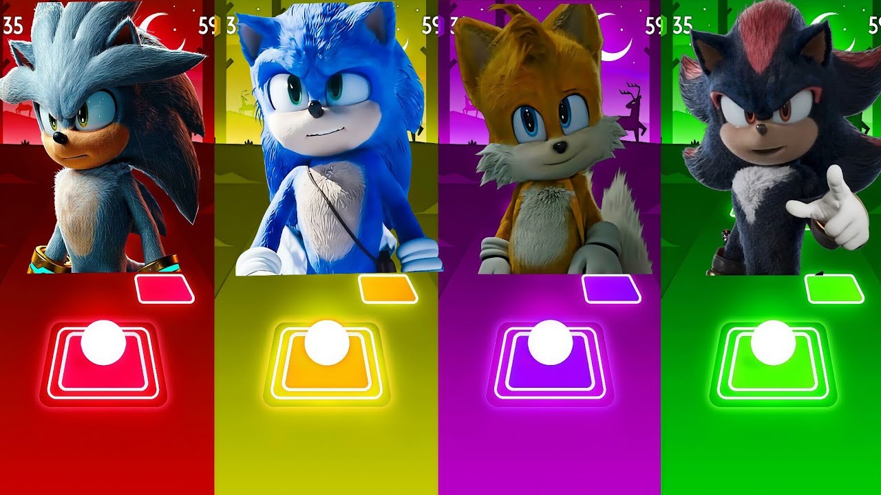 SILVER 🔴 SONIC MOVIE 🔴 TALIS 🔴 SHADOW 🔴 | Tiles Hop Sedm rush