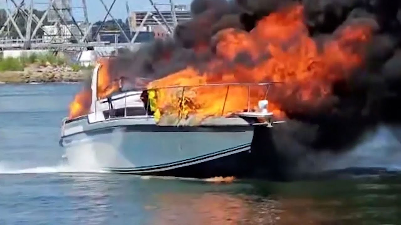 Employee of Mass. yacht club helps people escape raging boat fire