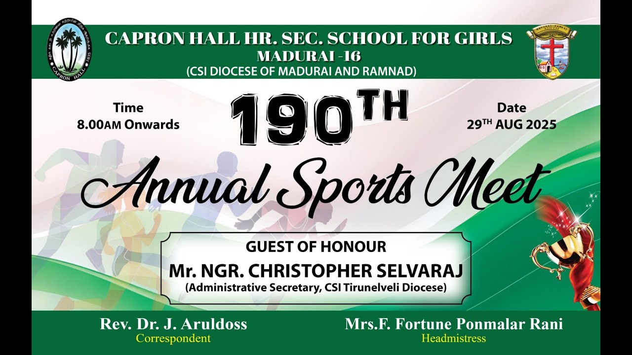 190th Annual Sports Meet | Capron Hall School, Madurai | GRM Studios