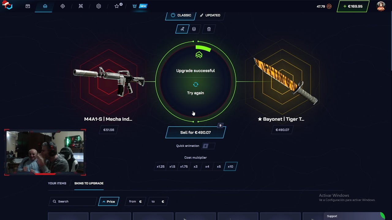 CSGO.NET CASE OPENING |  51$ UPGRADE 500$ PROFIT