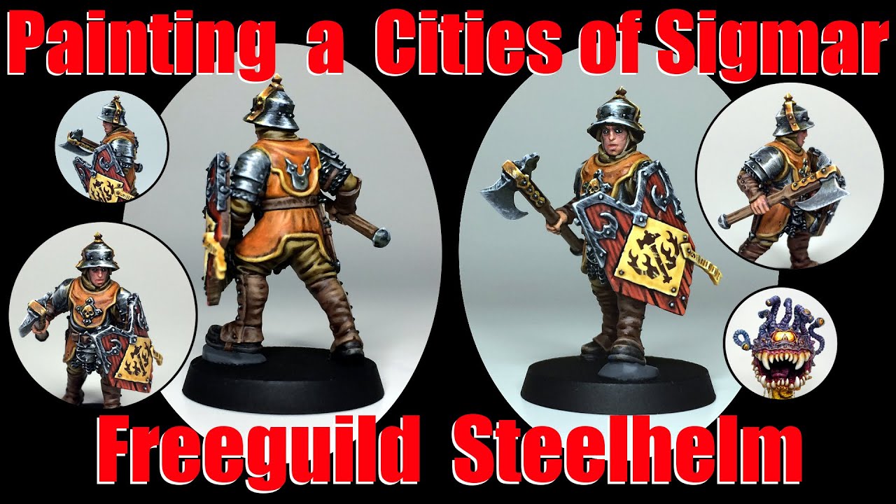 Painting Cities of Sigmar Freeguild Steelhelms from Hammerhal Aqsha NMM Miniature Painting Tutorial