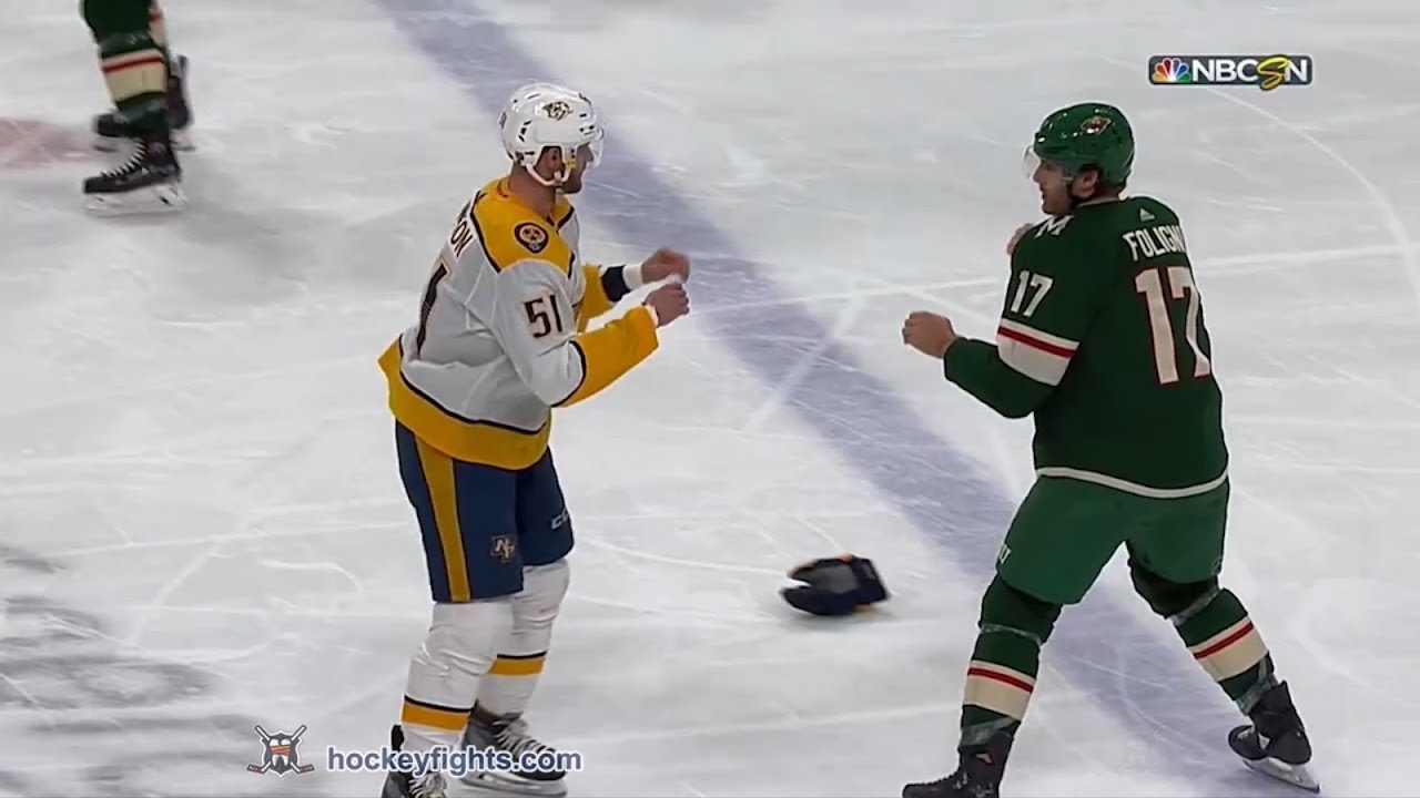 Austin Watson vs Marcus Foligno Dec 29, 2017