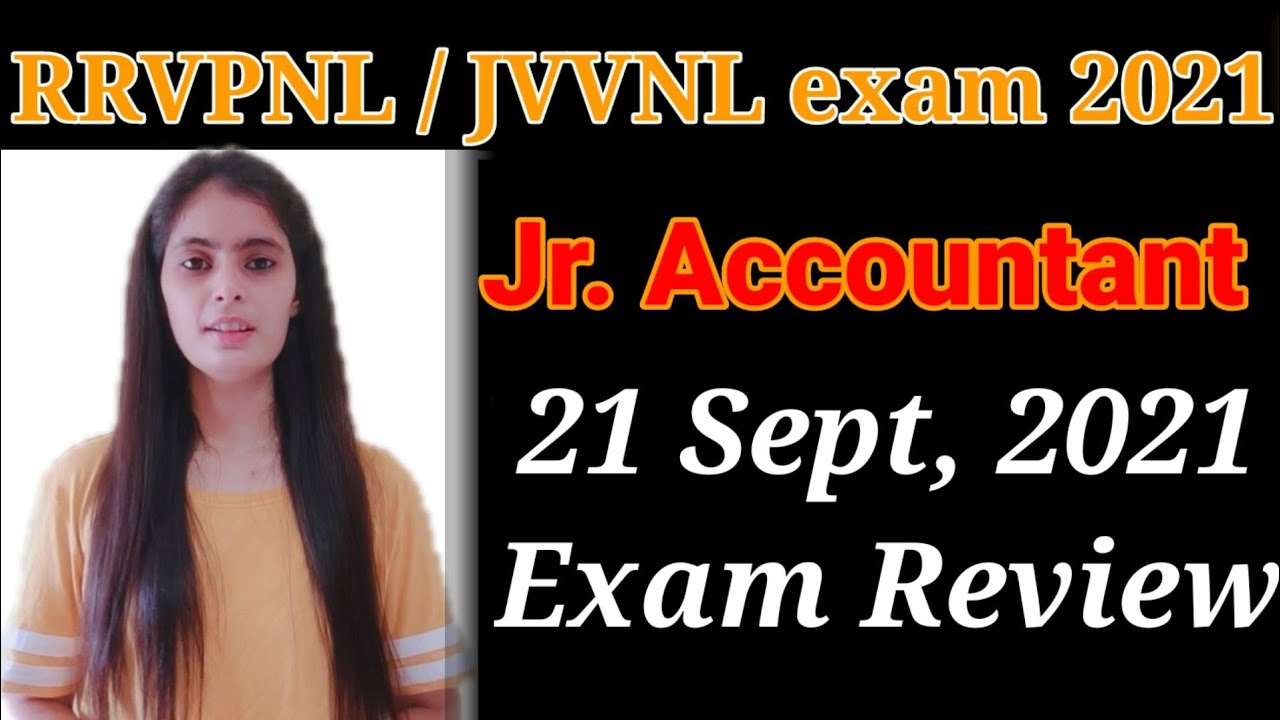 RRVPNL / JVVNL JUNIOR ACCOUNTANT 21 SEPT 2021 EXAM REVIEW