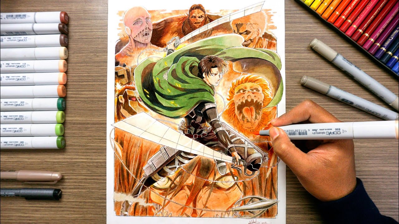 [Drawing Levi Ackerman] from attack on titan final season