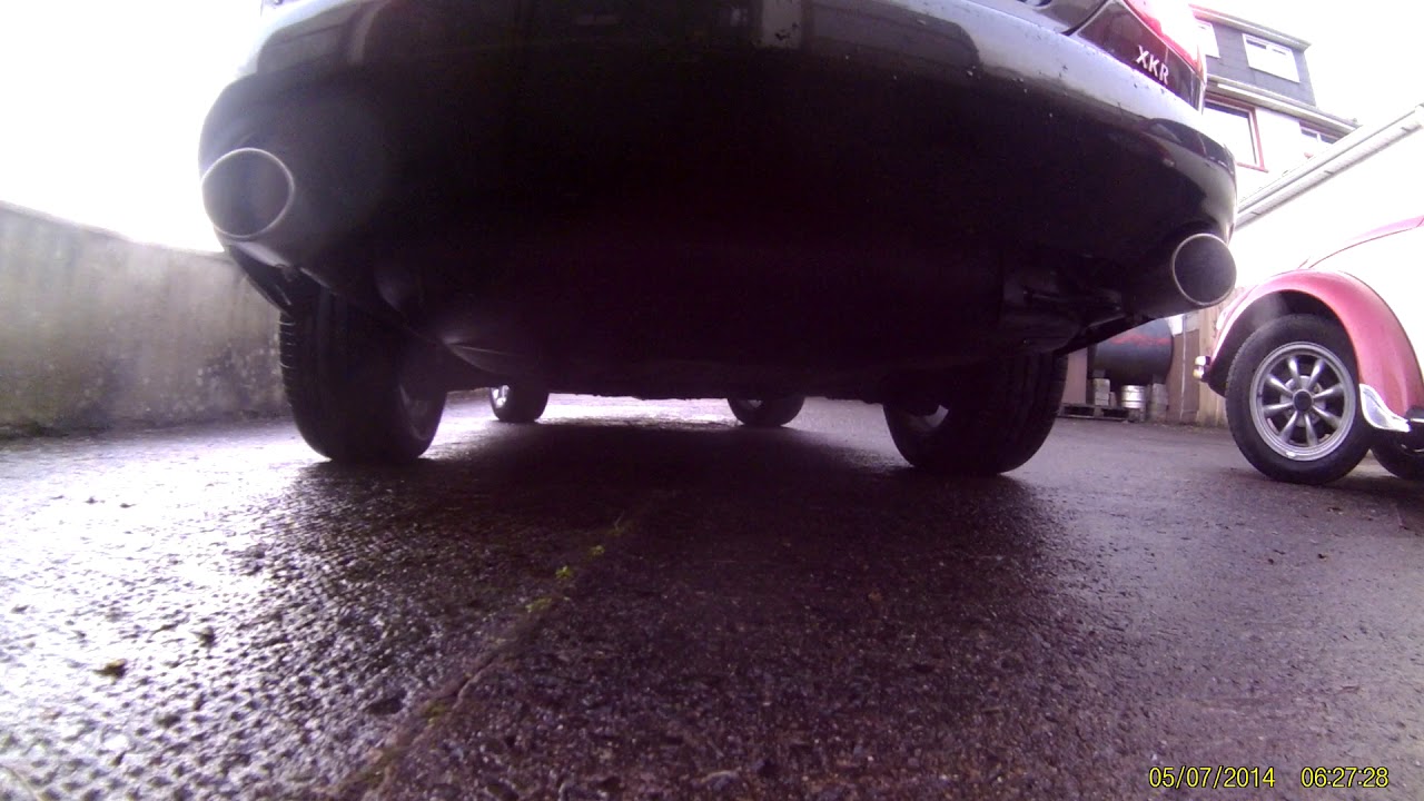 Jaguar Xkr with Adamesh exhaust- just rear silencers deleted