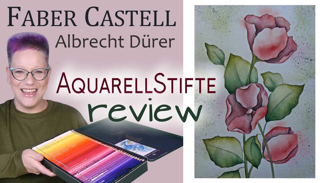 Künstler-Aquarellstifte🩷Albrecht Dürer/Faber Castell 120er🩷Review- Unboxing_Swatchen_Test & Artwork