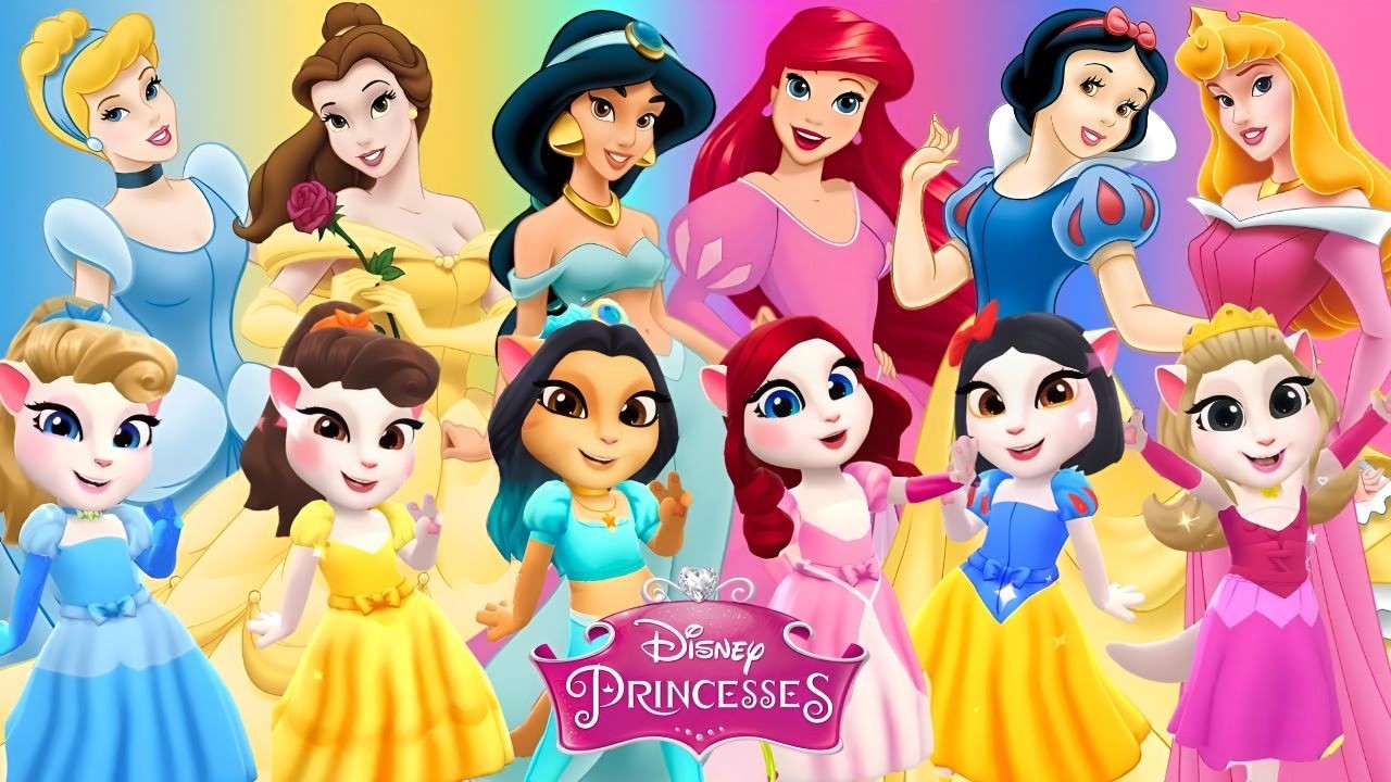 🌈✨DISNEY PRINCESSES ➕ ANGELA 2 Cosplay Makeover