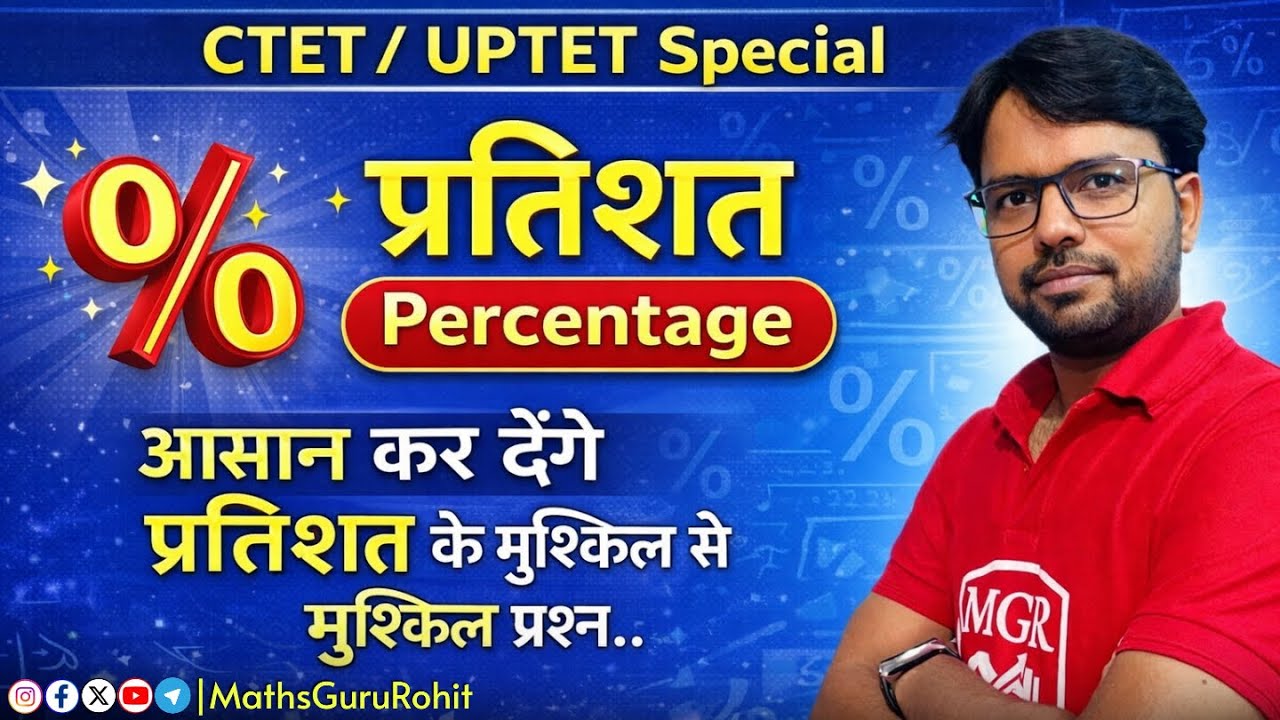 Percentage|| Maths Guru Rohit||