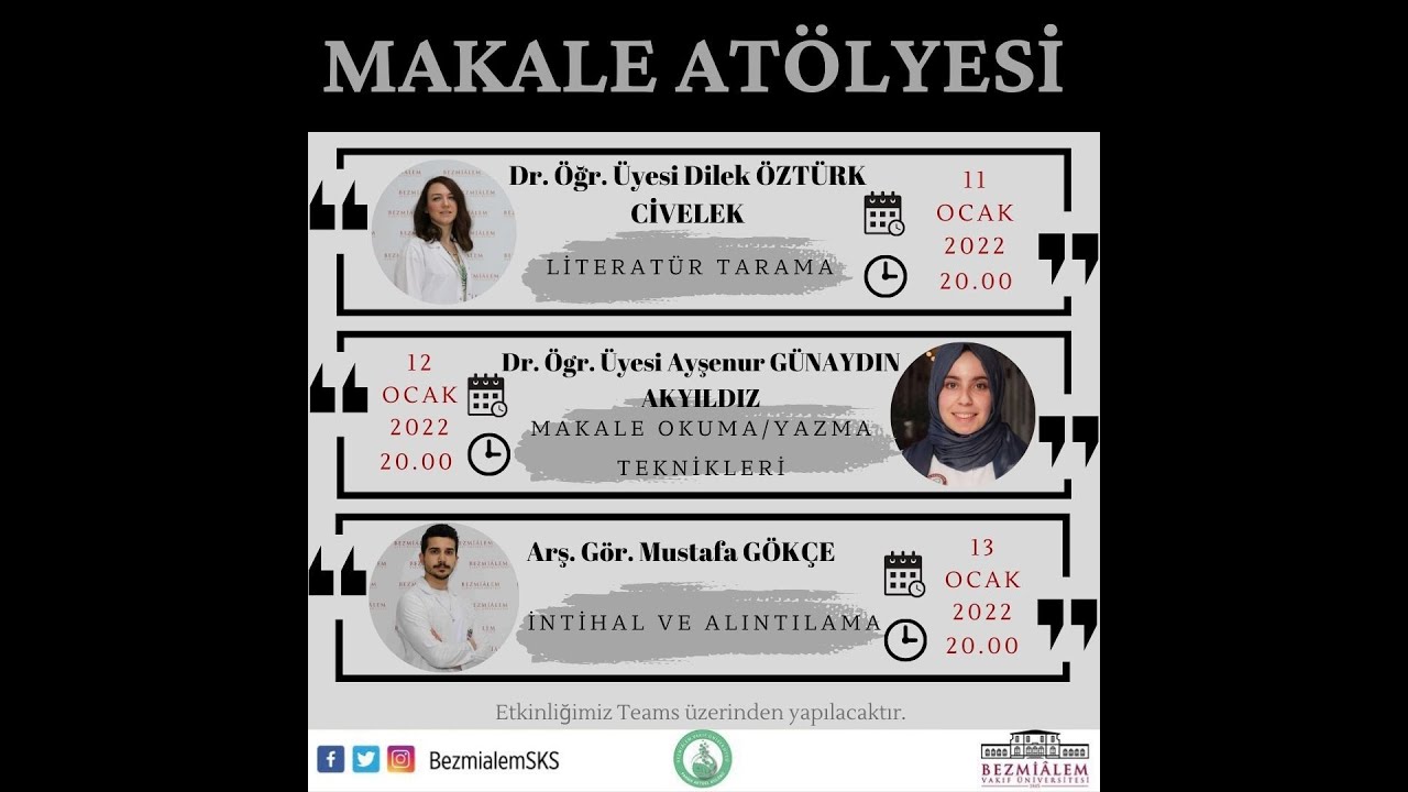 Makale okuma / yazma teknikleri - Makale Atölyesi