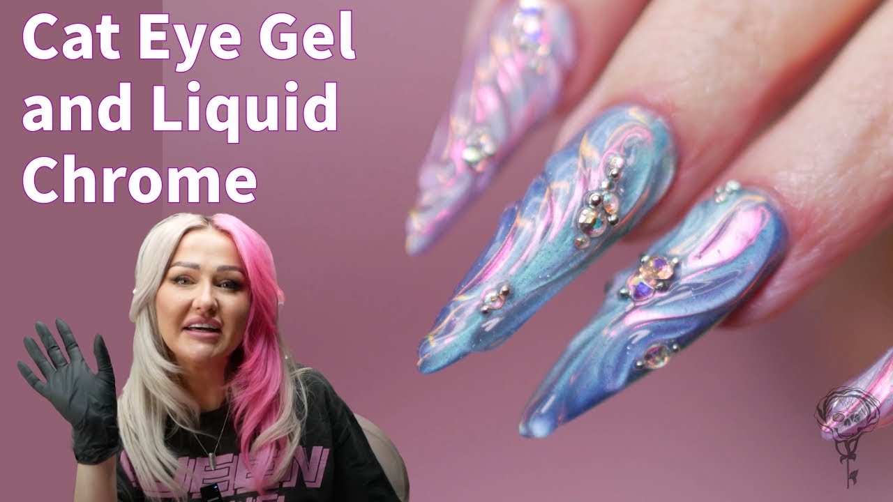 Cat Eye & Chrome Nails with Textured Builder Gel – Full Tutorial!