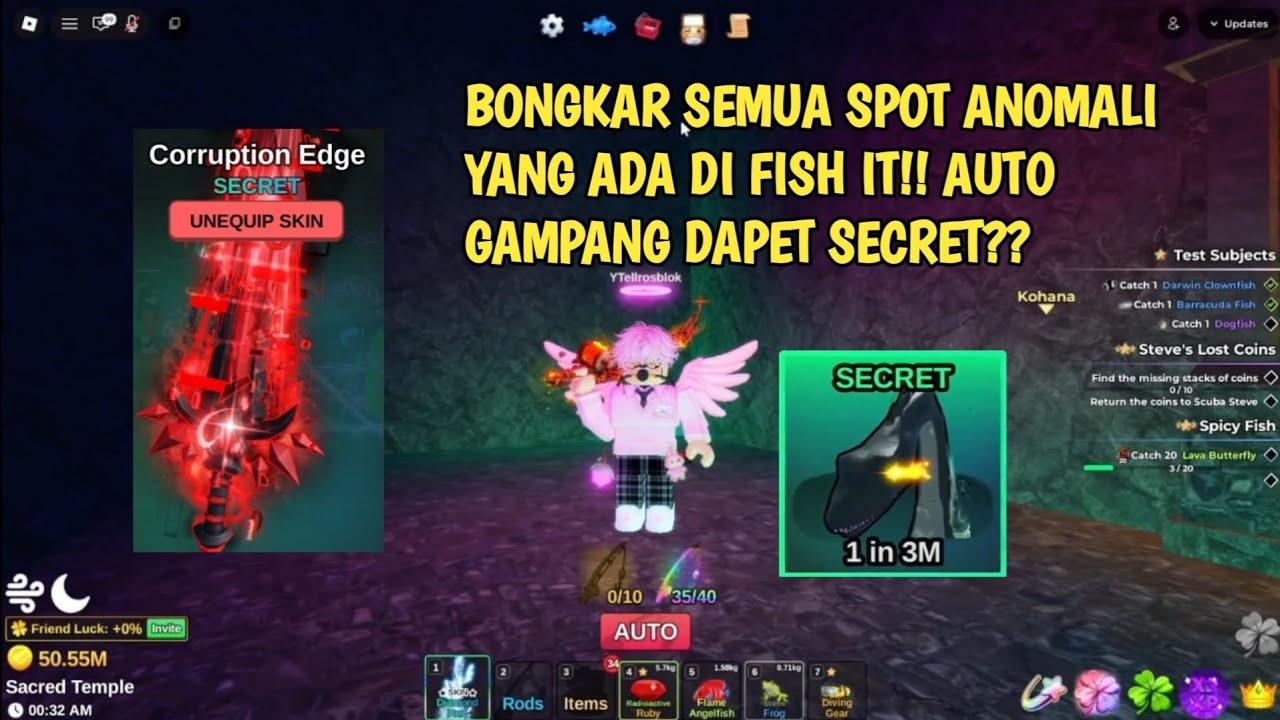 GW DOANG YANG BERANI BOCORIN SPOT ANOMALI YANG ADA DI FISH IT!! GAMPANG BANGET NARIK SECRET DISINI!!