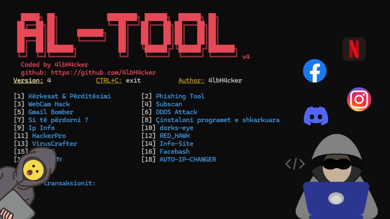 Albanian Hacking Tool (ALHacking Tool)