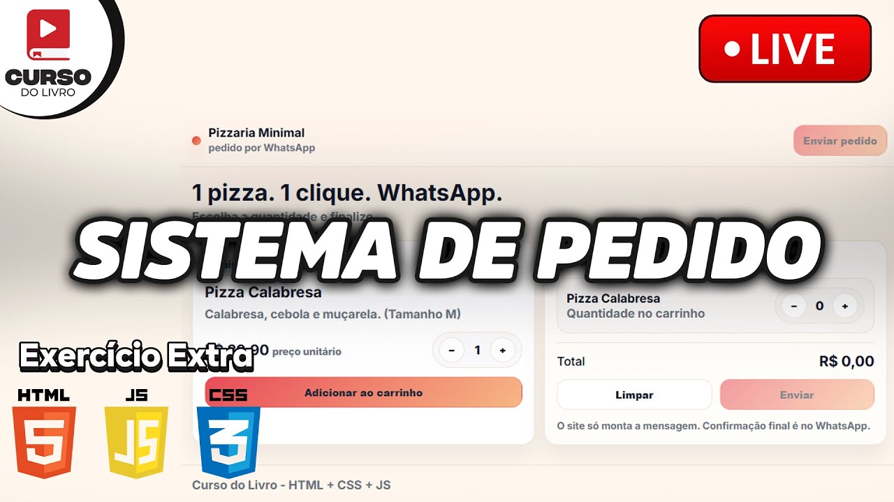 Site de Pedido de Pizza no WhatsApp (HTML + CSS + JS) - do Zero #PARTE2