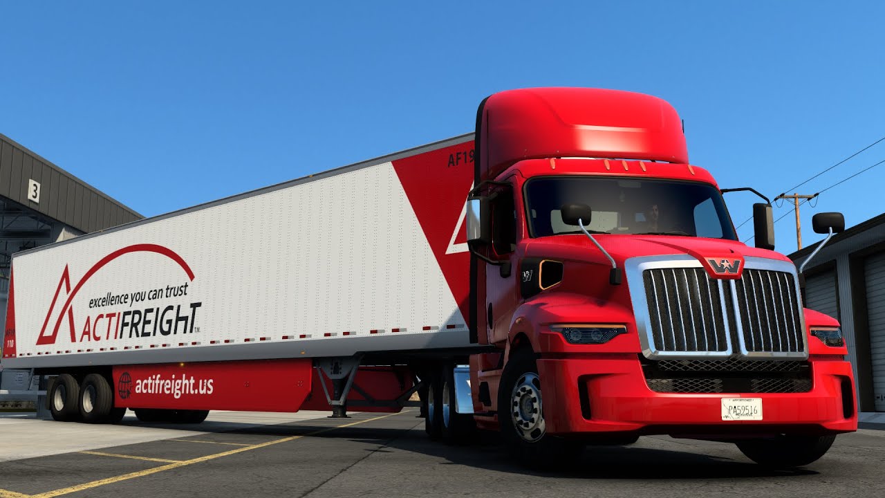 American Truck Simulator Montana dlc western star 57x logitech