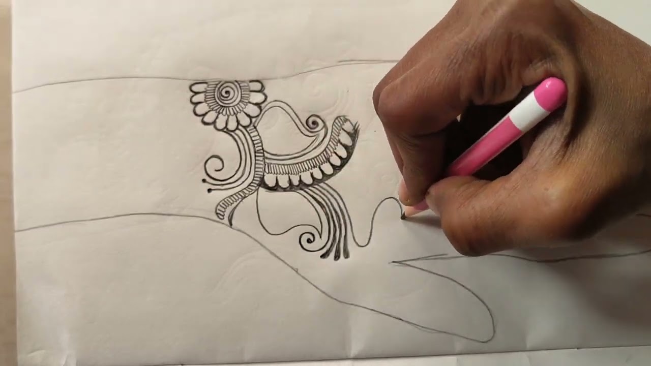 Pencil mehndi design | simple design | 